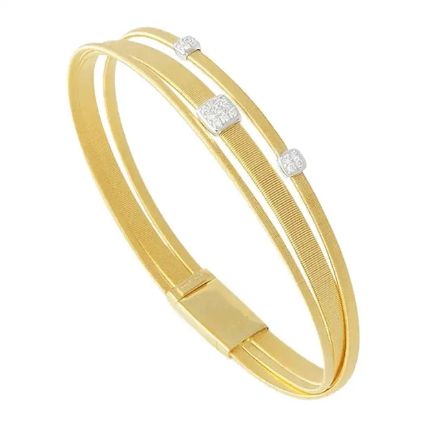 Masai Yellow Gold & Diamonds Ladies Bracelet