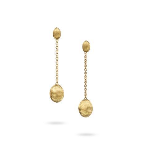 18K Siviglia Collection Yellow Gold Single Strand Earrings