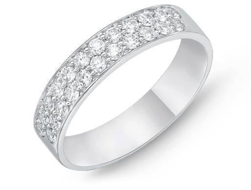 Diamond Pave' Silk Ring .55 Total Carat Weight