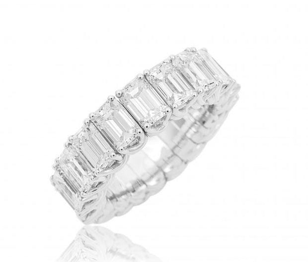 Xpandable Collection Full Eternity Emerald-Cut Band