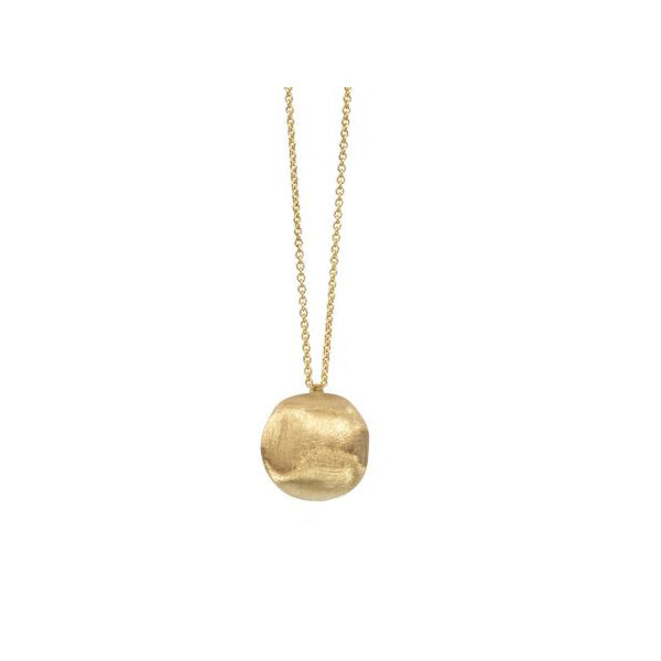 18K Africa Collection Yellow Gold Pendant on Long Chain