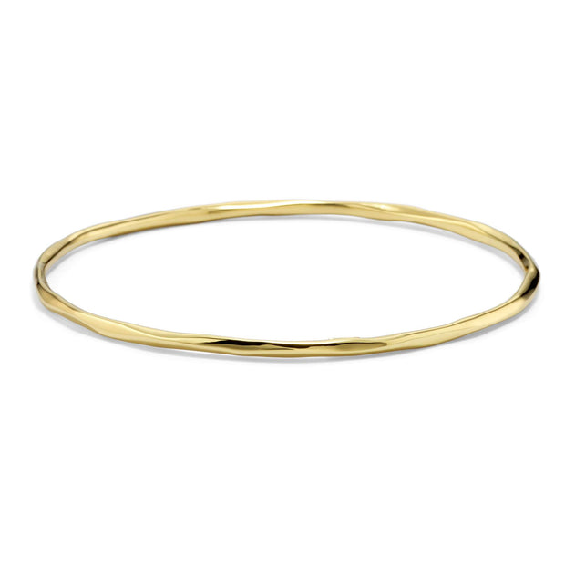 18K Classico Thin Faceted Bangle