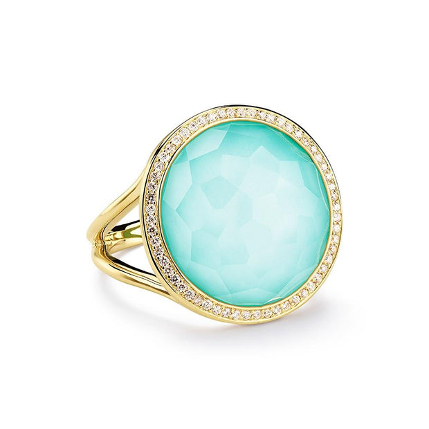 18K Lollipop® Ring in Turquoise with Diamonds (.26ctw)