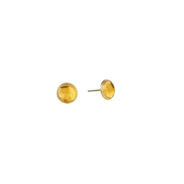 18K Jaipur Collection Yellow Gold and Citrine Petite Stud Earrings