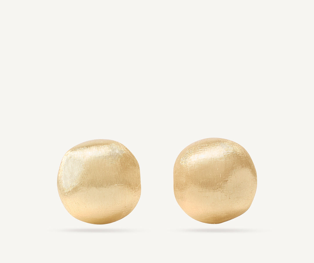 18K Yellow Gold Round Studs, Small