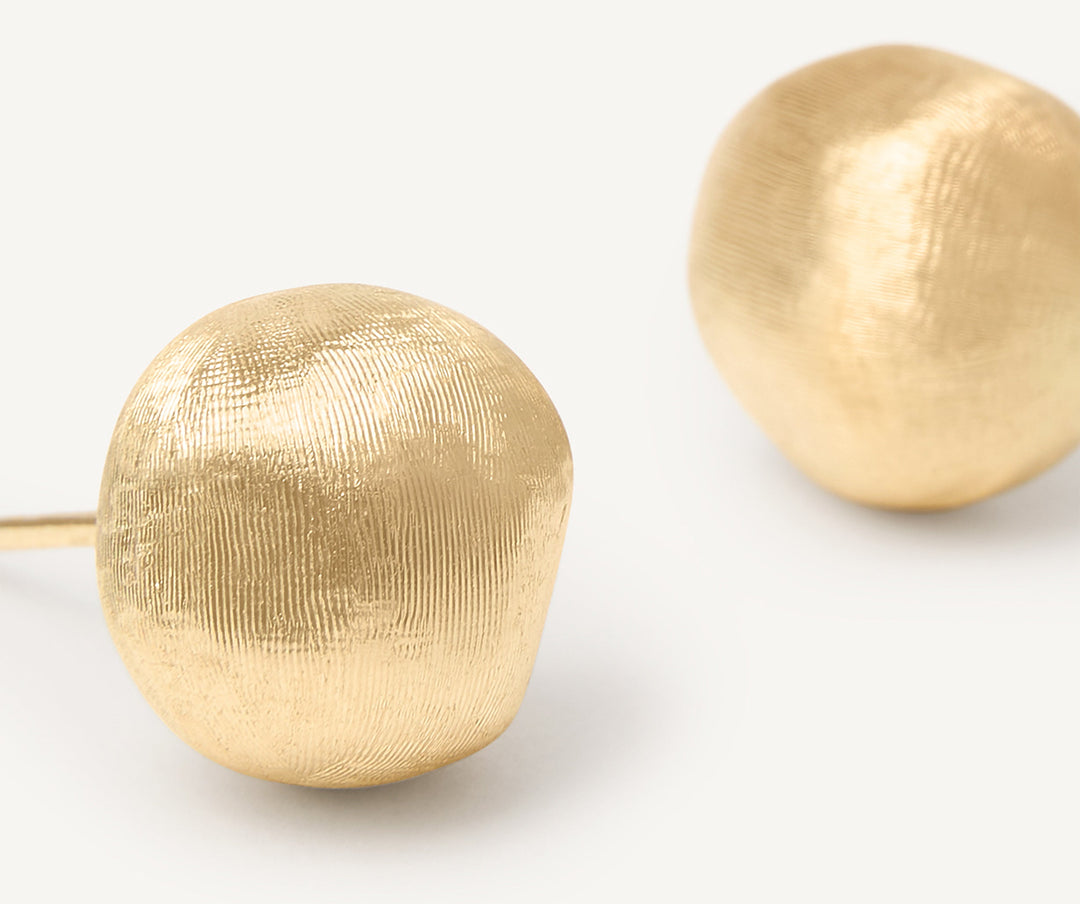 18K Yellow Gold Round Studs, Small
