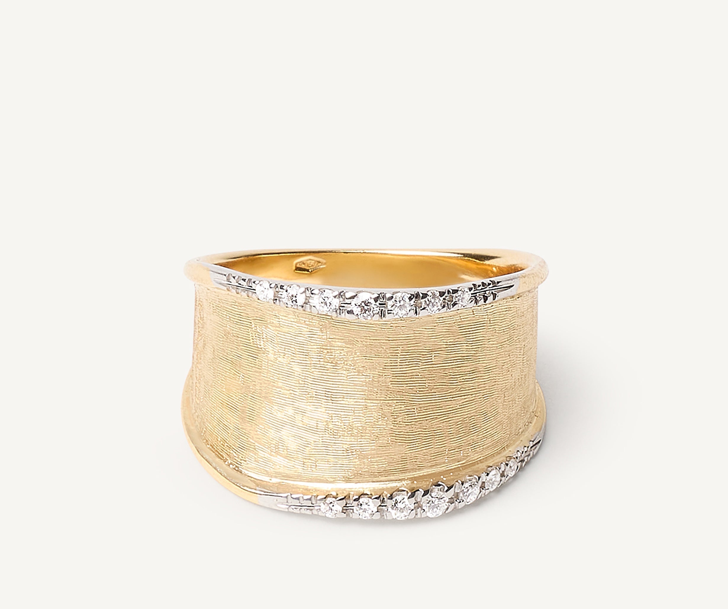 Lunaria  18K Yellow Gold Medium Band with Diamonds