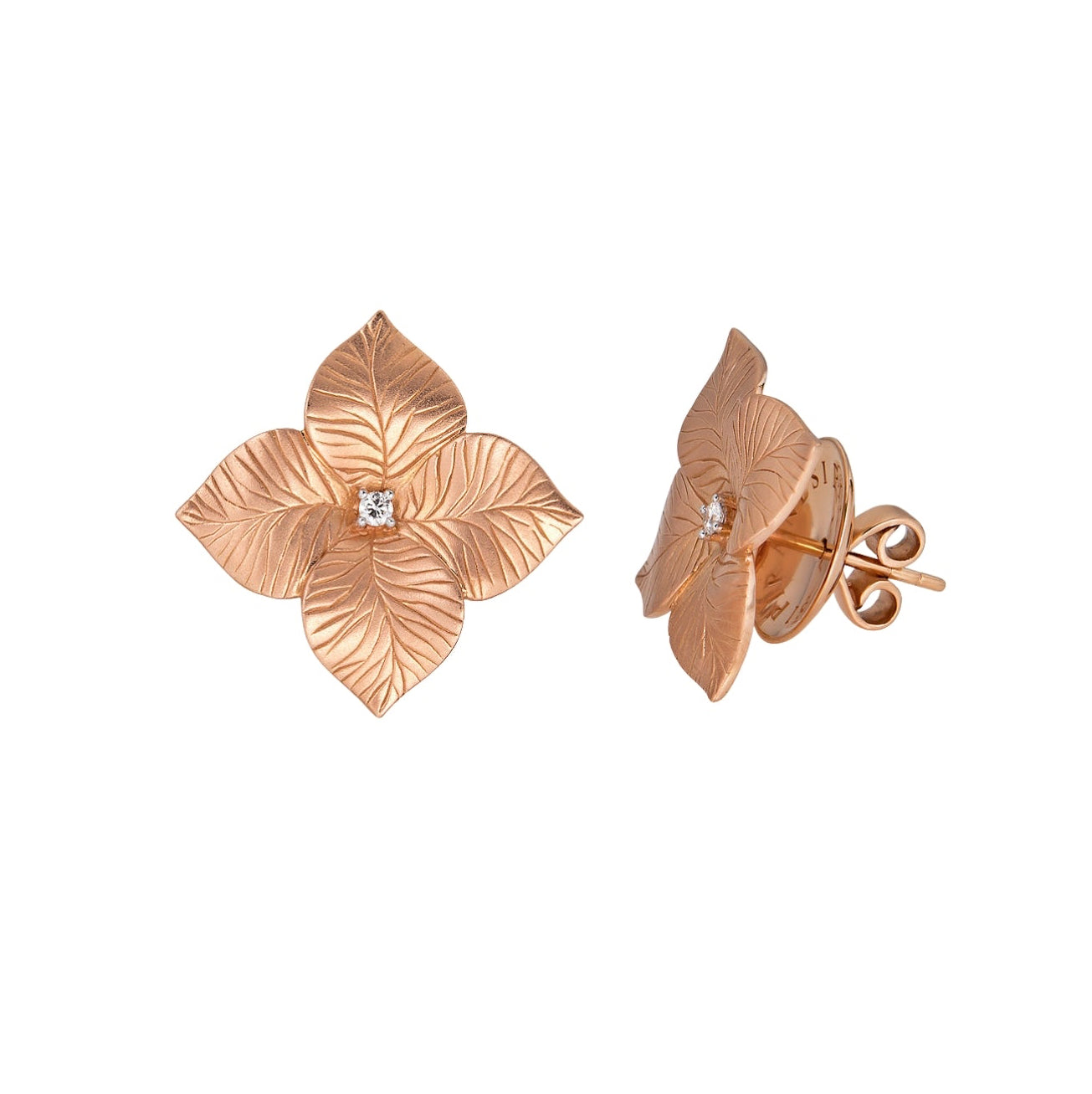 piranesi-oro-fiore-large-flower-earrings-18k-rose-gold-diamond-E5179-RG