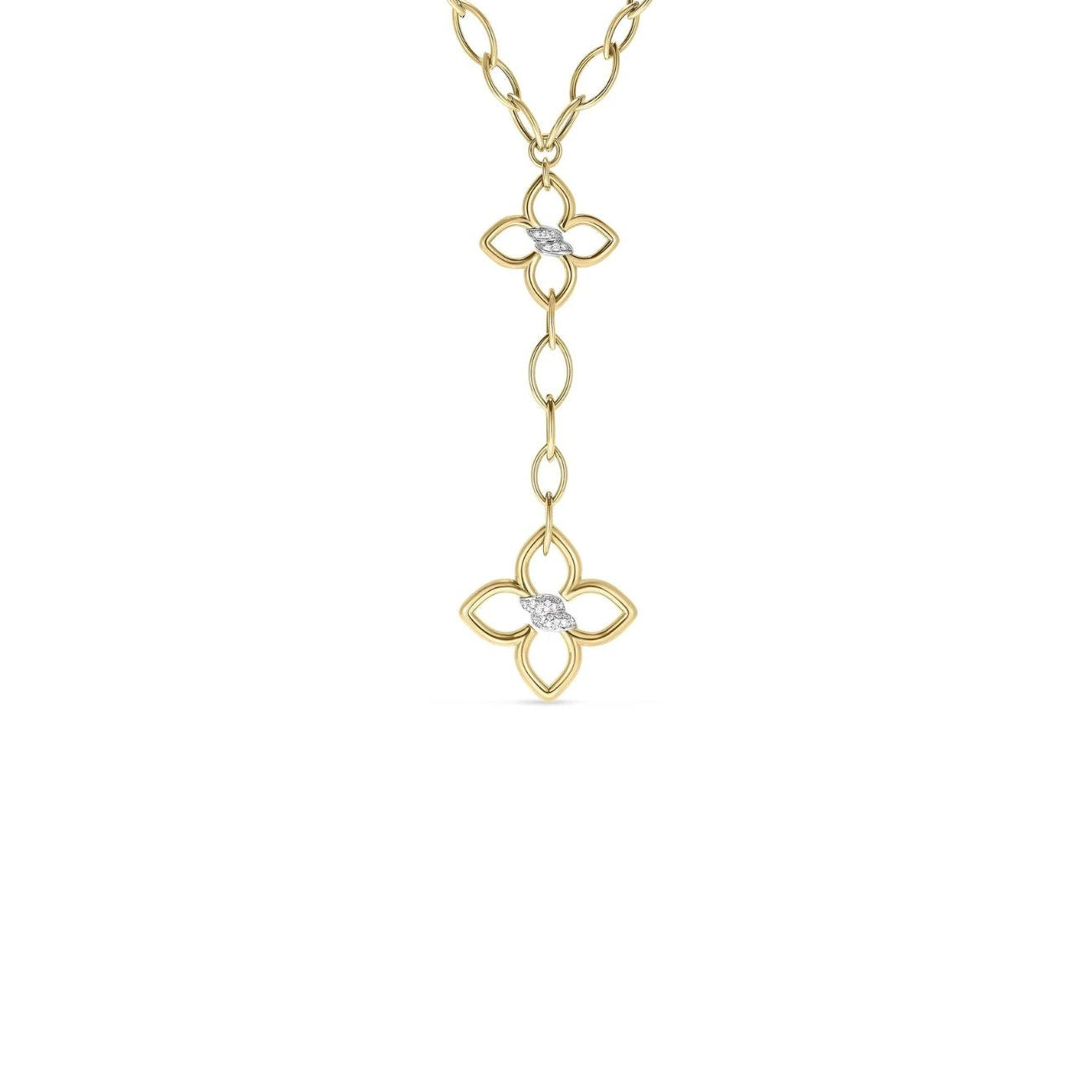 roberto-coin-cialoma-double-diamond-flower-almond-link-dangle-necklace-18k-yellow-gold-white-gold-7773638AJ16X