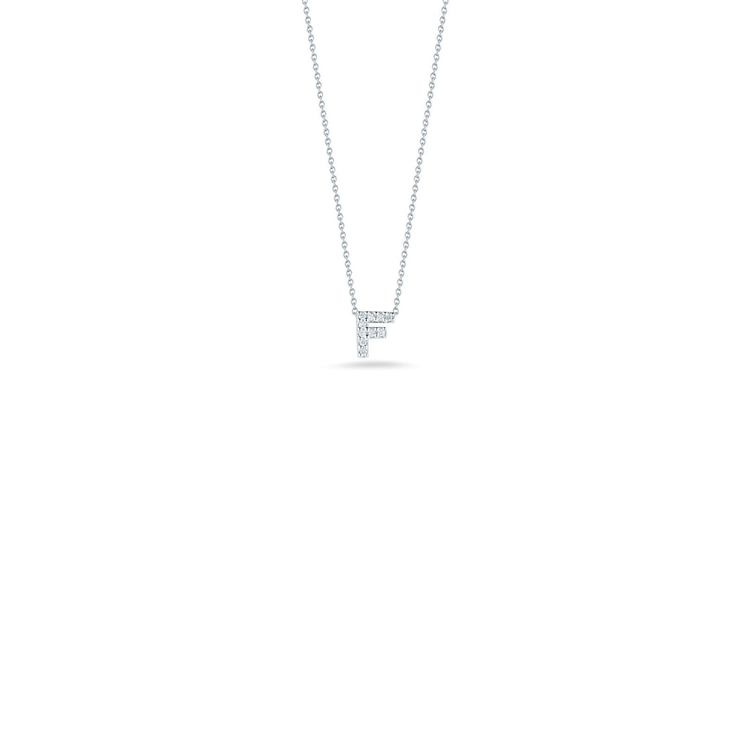 Roberto Coin Tiny Treasures Love Letter Diamond Pendant, 18K White Gold
