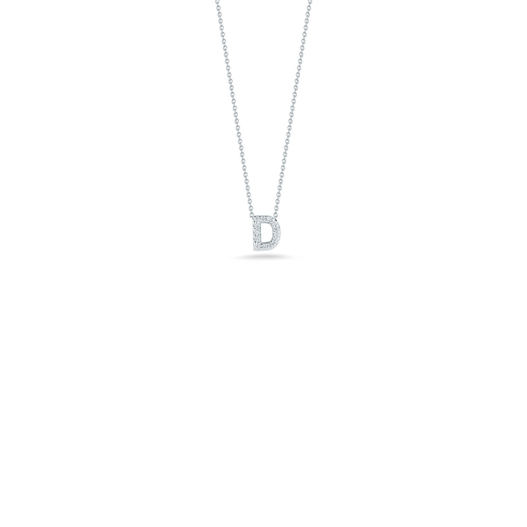 Roberto Coin Tiny Treasures Love Letter Diamond Pendant, 18K White Gold
