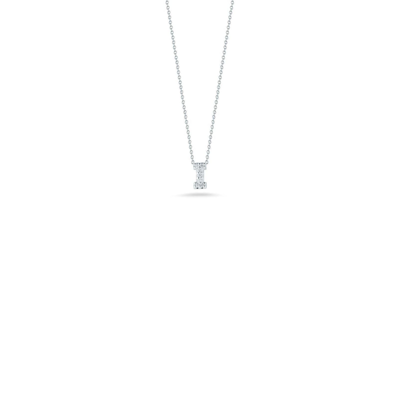 Roberto Coin Tiny Treasures Love Letter Diamond Pendant, 18K White Gold