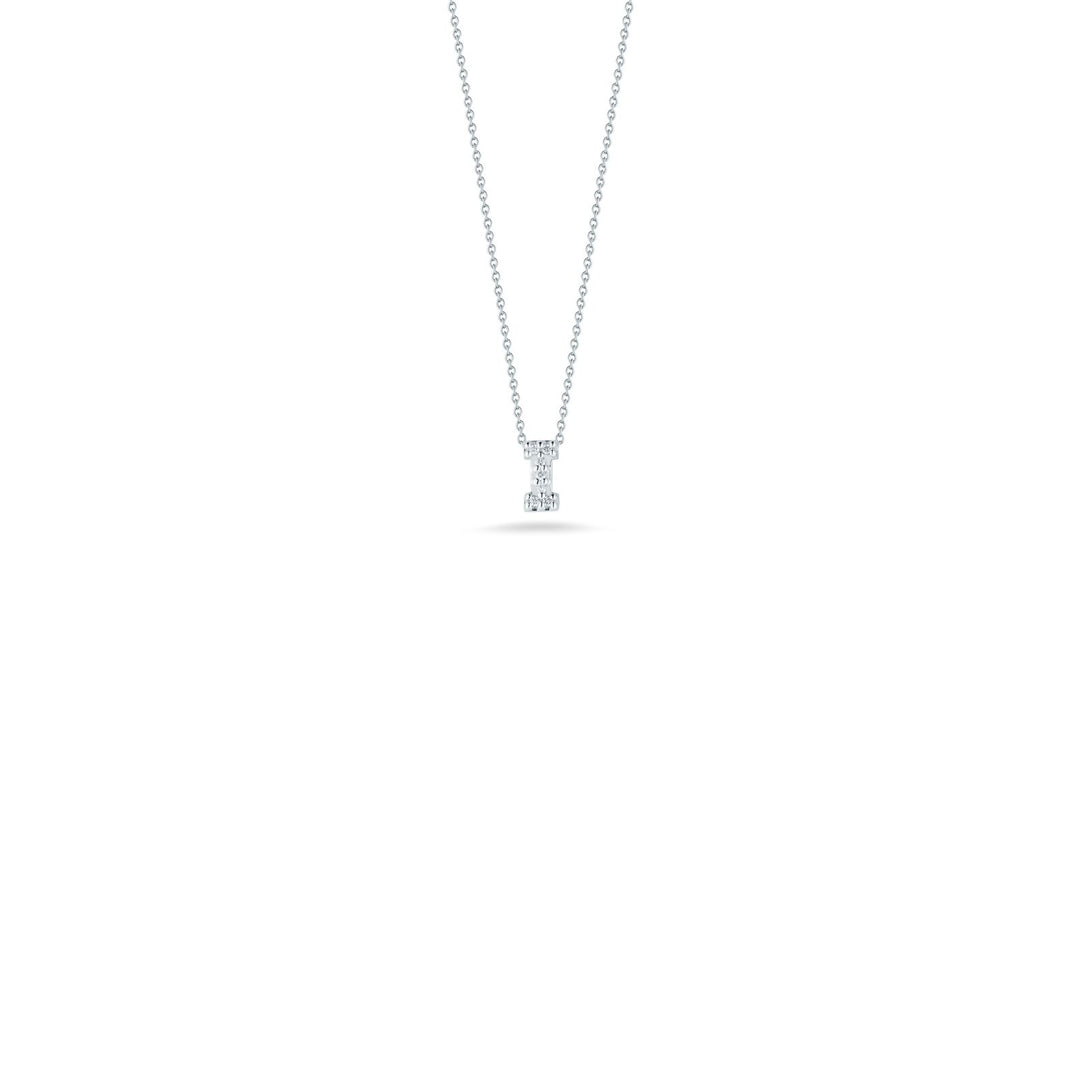 Roberto Coin Tiny Treasures Love Letter Diamond Pendant, 18K White Gold