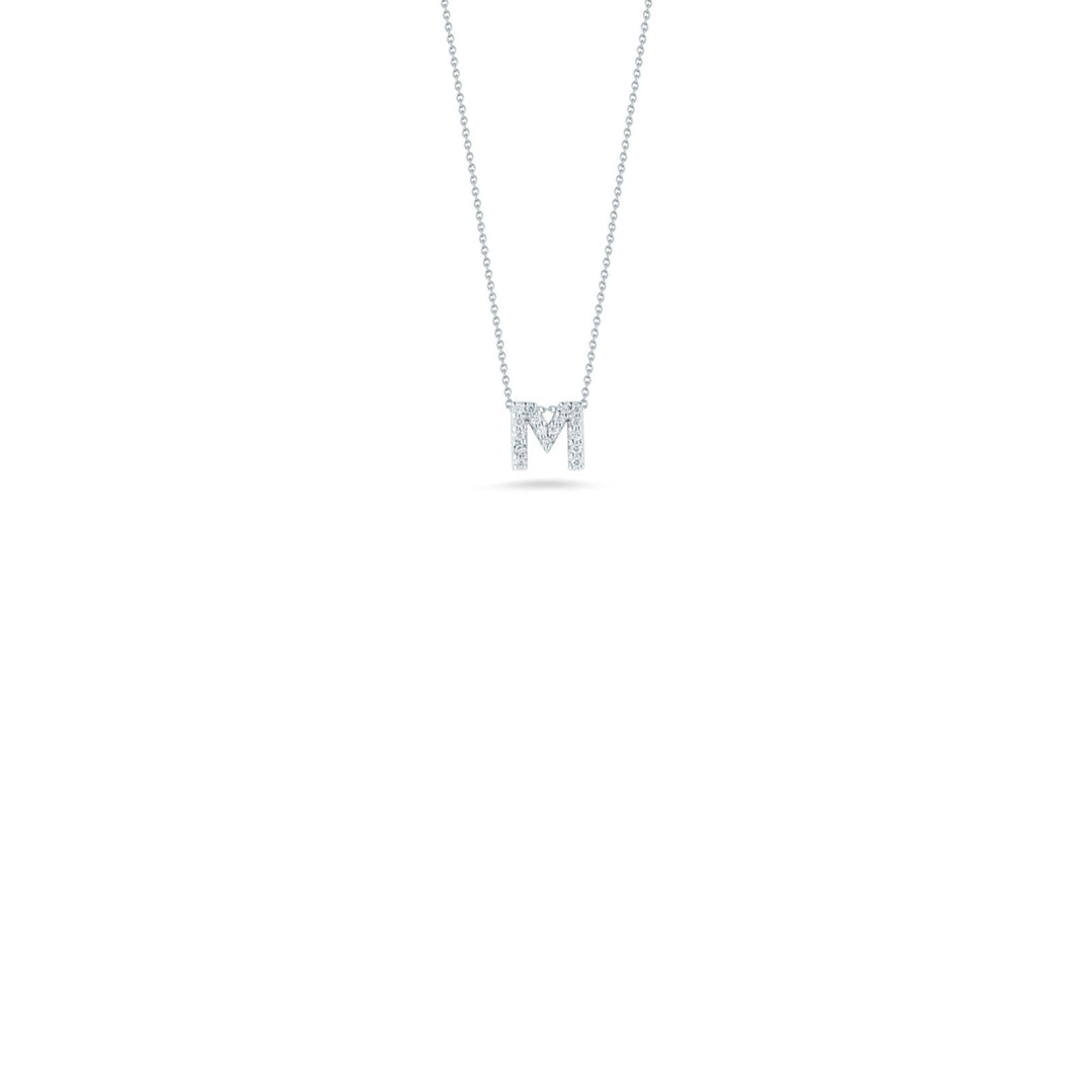 Roberto Coin Tiny Treasures Love Letter Diamond Pendant, 18K White Gold