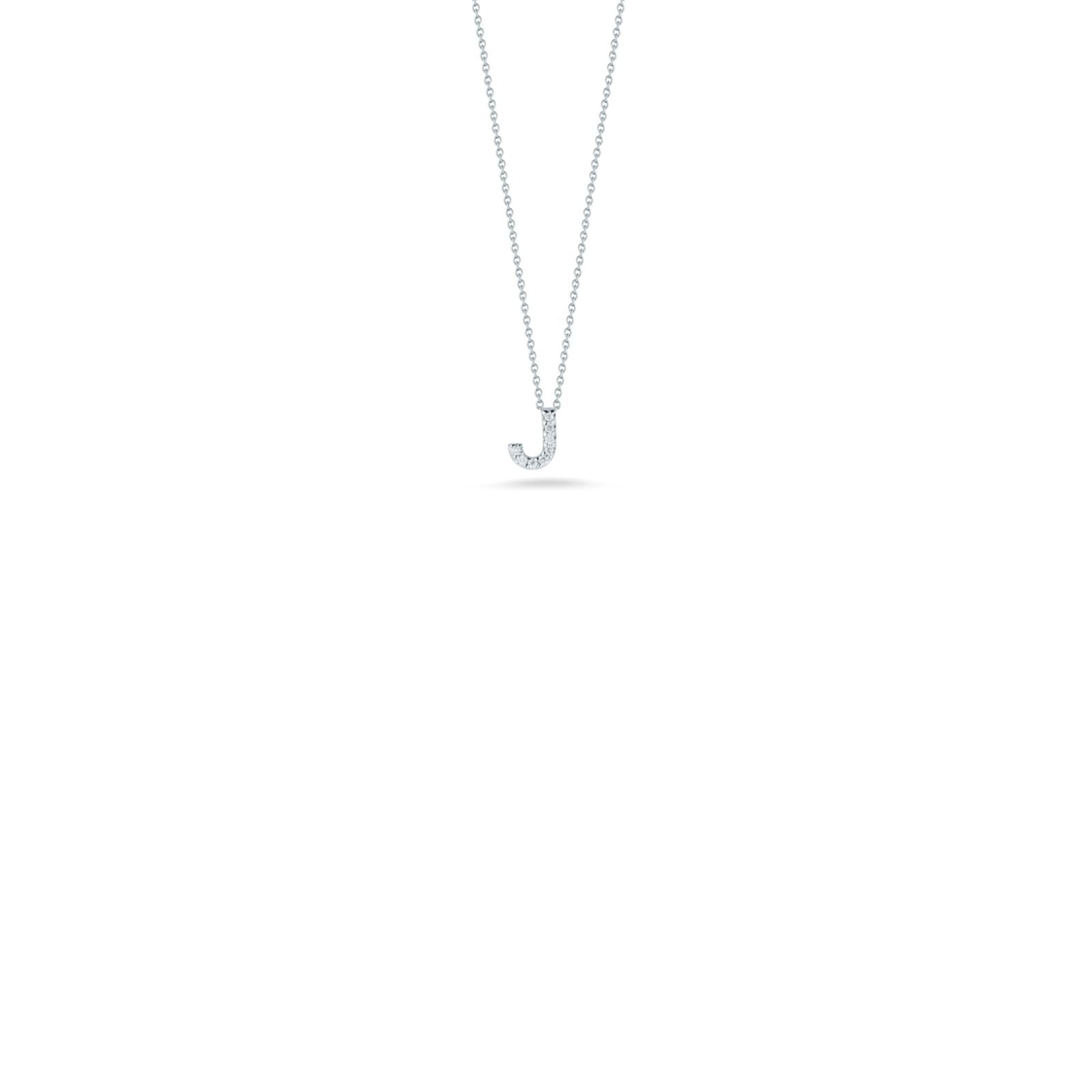 Roberto Coin Tiny Treasures Love Letter Diamond Pendant, 18K White Gold