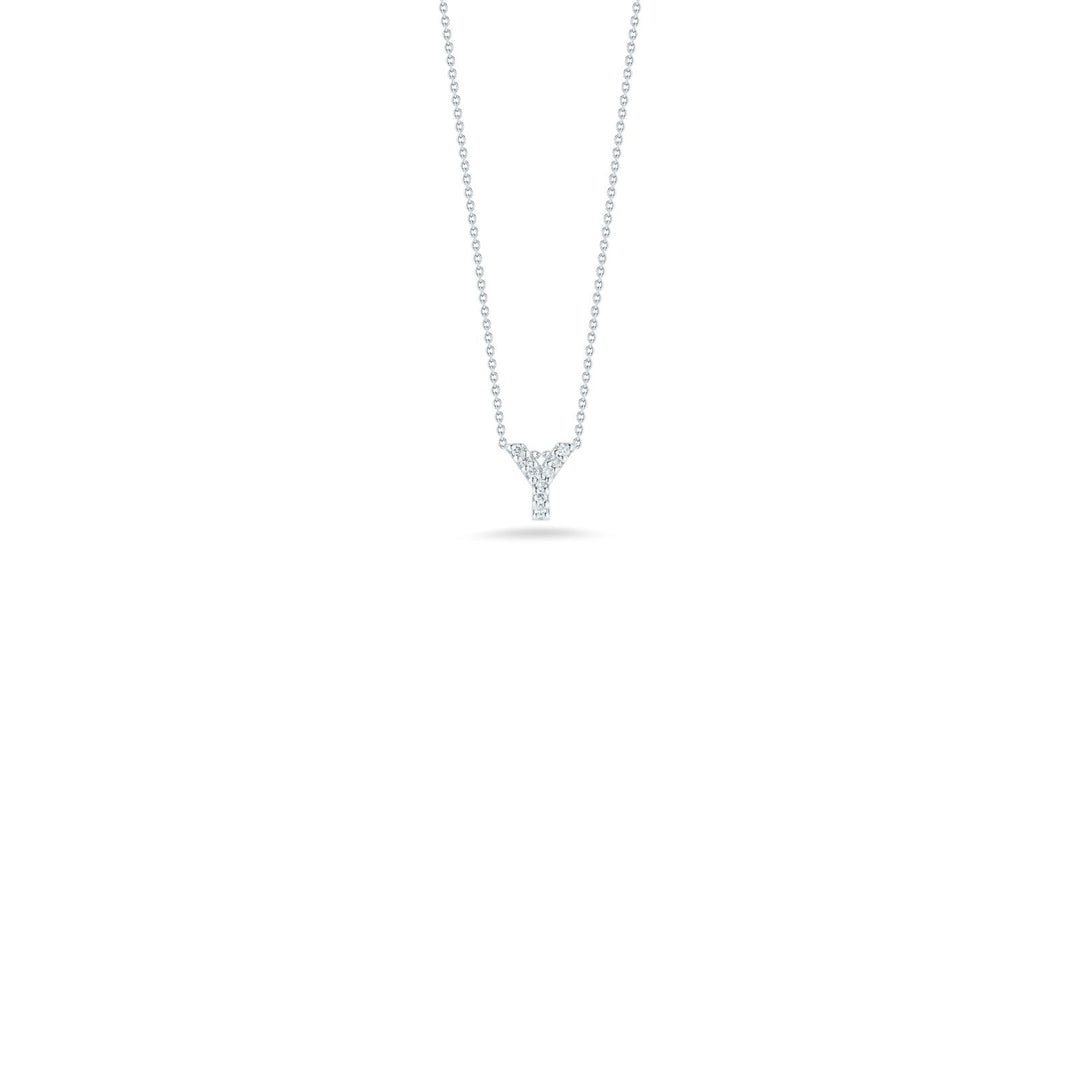 Roberto Coin Tiny Treasures Love Letter Diamond Pendant, 18K White Gold