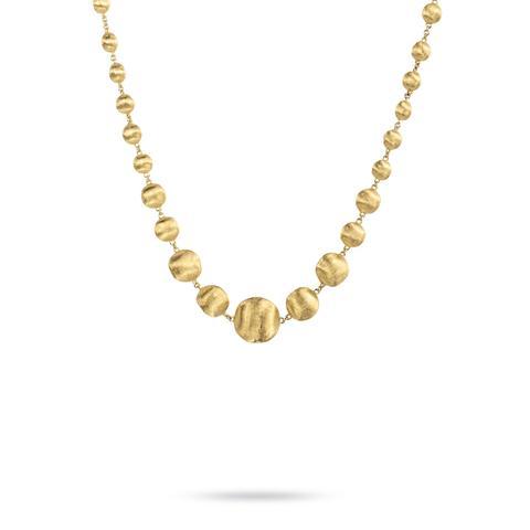 18K Africa Collection Yellow Gold Mixed Bead Collar Necklace