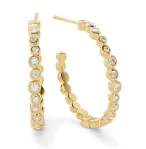 STARDUST Medium Hoop Earrings in 18K Gold