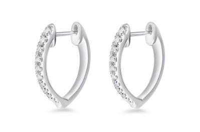 Imperial Hoop  Diamond Earring .30 Total Carat Weight