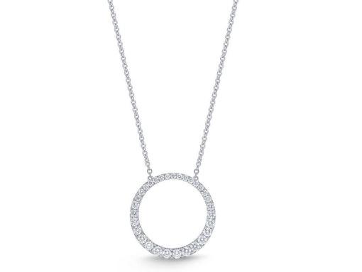 Diamond Graduated Circle Necklace 1.0ctw