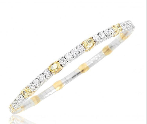 Xpandable Oval Fancy Yellow Diamond Bracelet