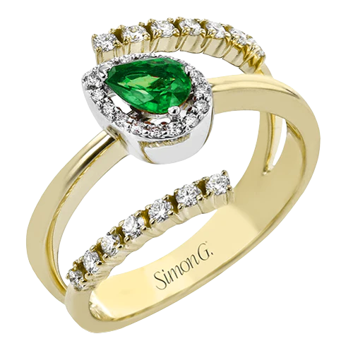 Tempera Color Ring in 18K Gold with Diamonds
