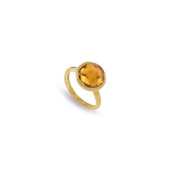 18K Yellow Gold Citrine Medium Stackable Ring