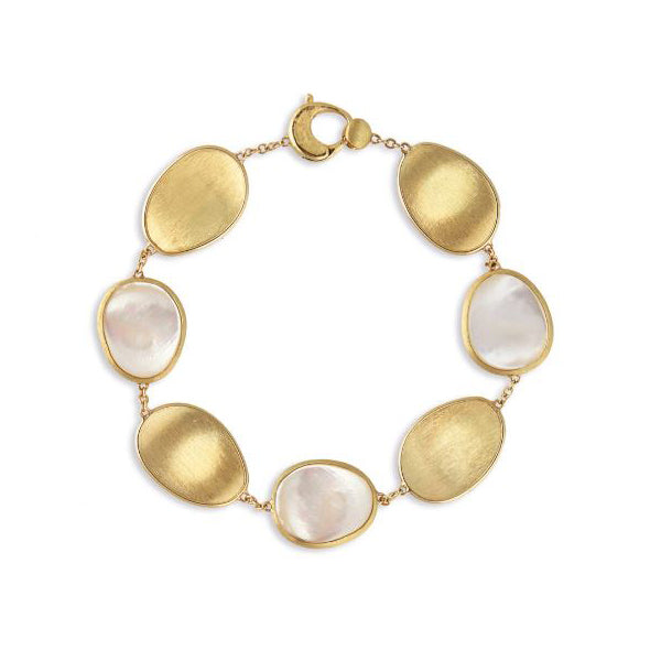 18K Lunaria Collection Yellow Gold and White Mother of Pearl Bracelet