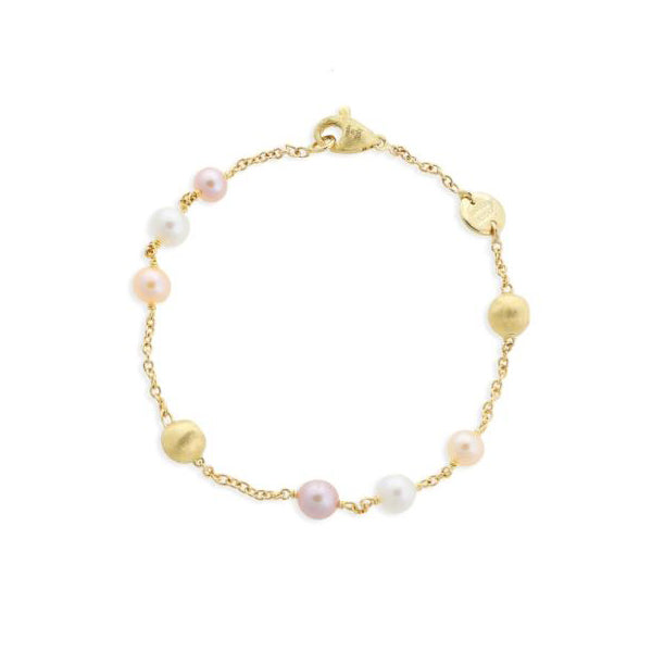 18K Africa Pearl Collection Yellow Gold and Pearl Single Strand Bracelet