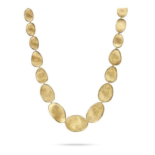 18K Lunaria Collection Yellow Gold Medium Graduated Collar Necklace