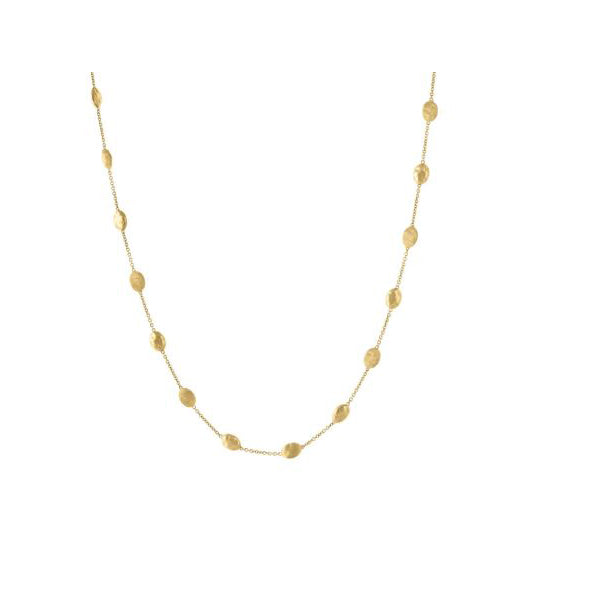 18K Siviglia Collection Yellow Gold Polished and Engraved Necklace