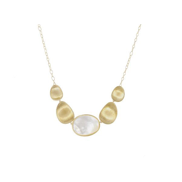 18K Lunaria Collection Gold with White Mother of Pearl Short Necklace
