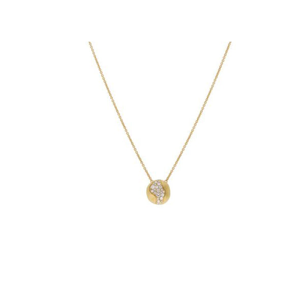 18K Africa Collection with Diamonds Medium Pendent Necklace