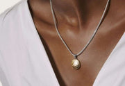 Dot Hammered Pendant Necklace