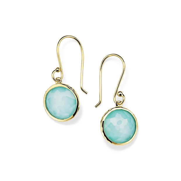 18K Lollipop® Mini Drop Earrings in Turquoise Doublet