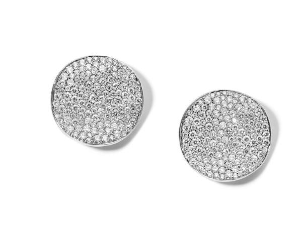 STARDUST Medium Flower Stud Earrings in 18K Gold with Diamonds