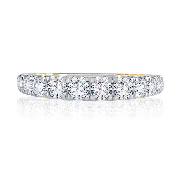 Contemporary Two Tone Diamond Wedding Ring