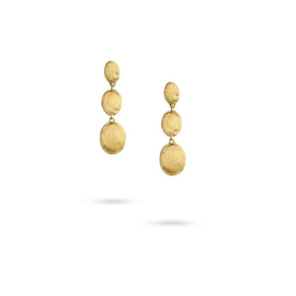 18K Siviglia Collection Yellow Gold Triple Drop Earrings