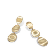 18K Lunaria Collection Yellow Gold Small Triple Drop Earrings
