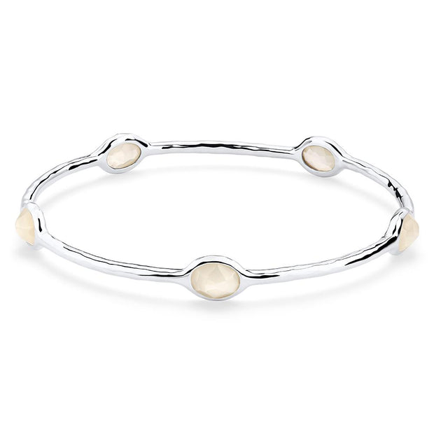 Sterling Silver Rock Candy® 5-Stone Bangle in Mother-of-PearlDoublet