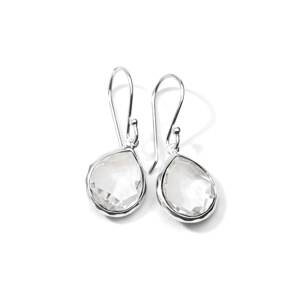 Sterling Silver Rock Candy® Mini Teardrop Earrings in Rock Crystal