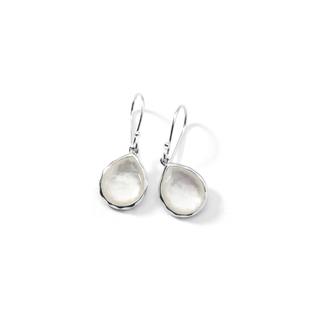 Sterling Silver Rock Candy® Mini Teardrop Earrings in Mother-of-Pearl Doublet