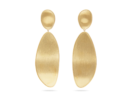Marco Bicego Lunaria Collection 18K Yellow Gold Elongated Double Drop Earrings