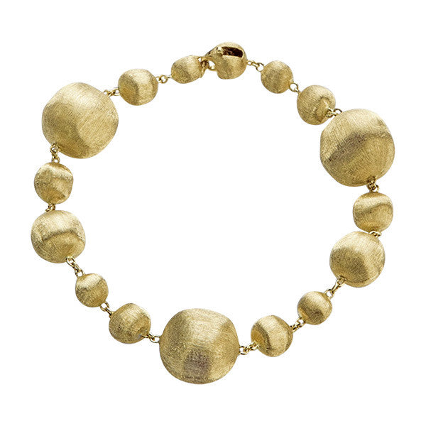 Africa 18kt Yellow Gold Satin Ball Bracelet