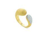 lucia 18K Yellow Gold and Diamond Kissing Ring