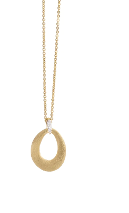 Marco Bicego Lucia Collection 18K Yellow Gold and Diamond Loop Pendant